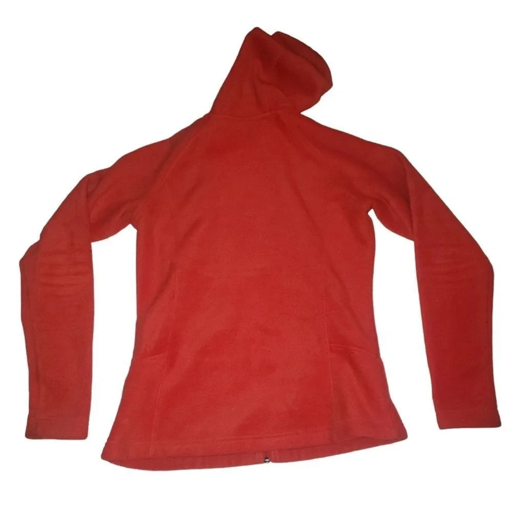 Columbia Red Fleece Hoodie Size M‎ Women's Lightweight Hiking Jacket